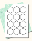 hexagonale weisse_Etiketten_fuer_Honigglaeser_und_Bienenprodukte_sowie_500_g_honig_Glaeser