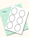 ovale Etiketten 67 x 81 mm selber drucken - watsonlabel