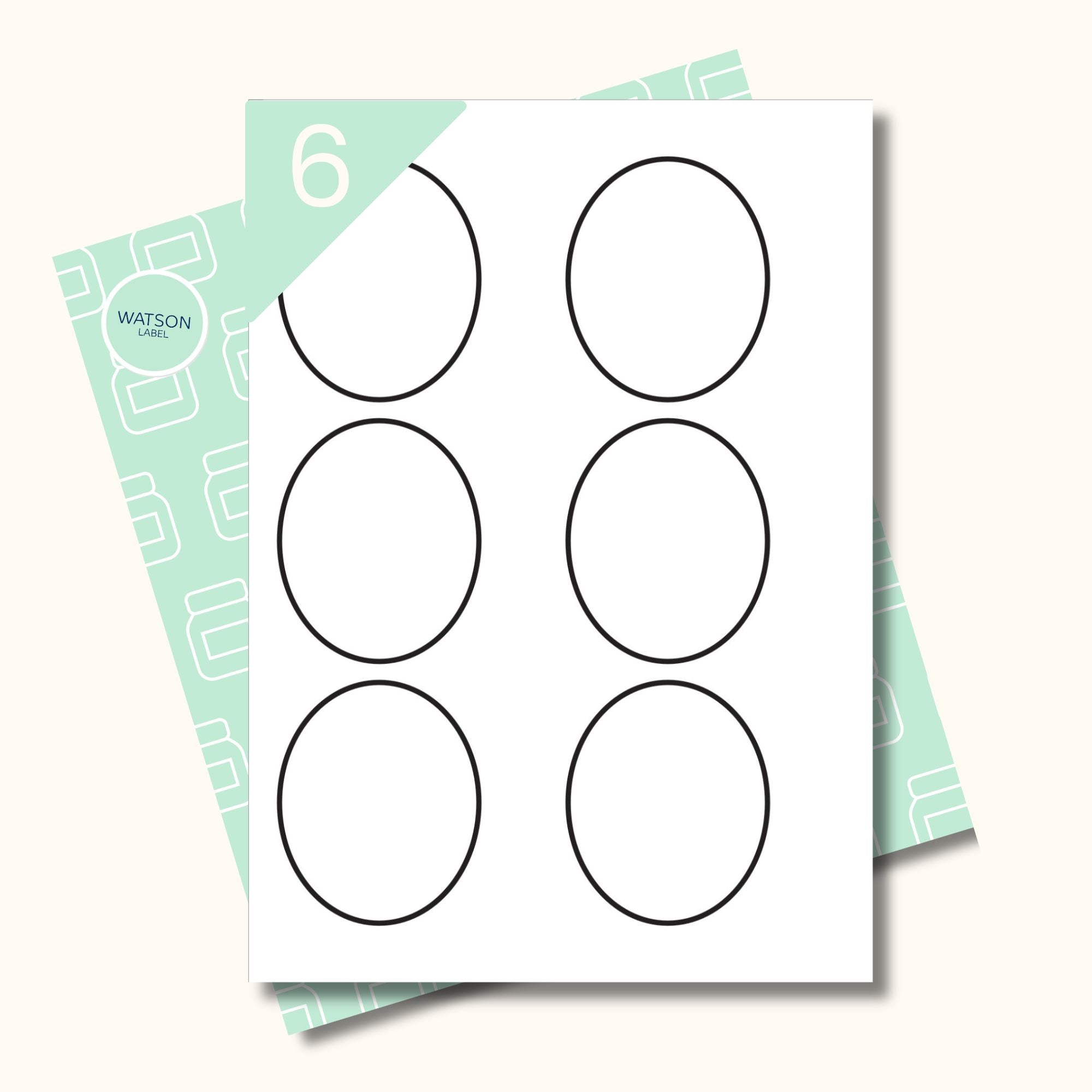 ovale ablösbare Etiketten 67 x 81 mm selber drucken - watsonlabel