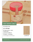 packaging of kraft brown lid sealing strips for laser printer, copier or handwriting with 15 labels on A4 sheets