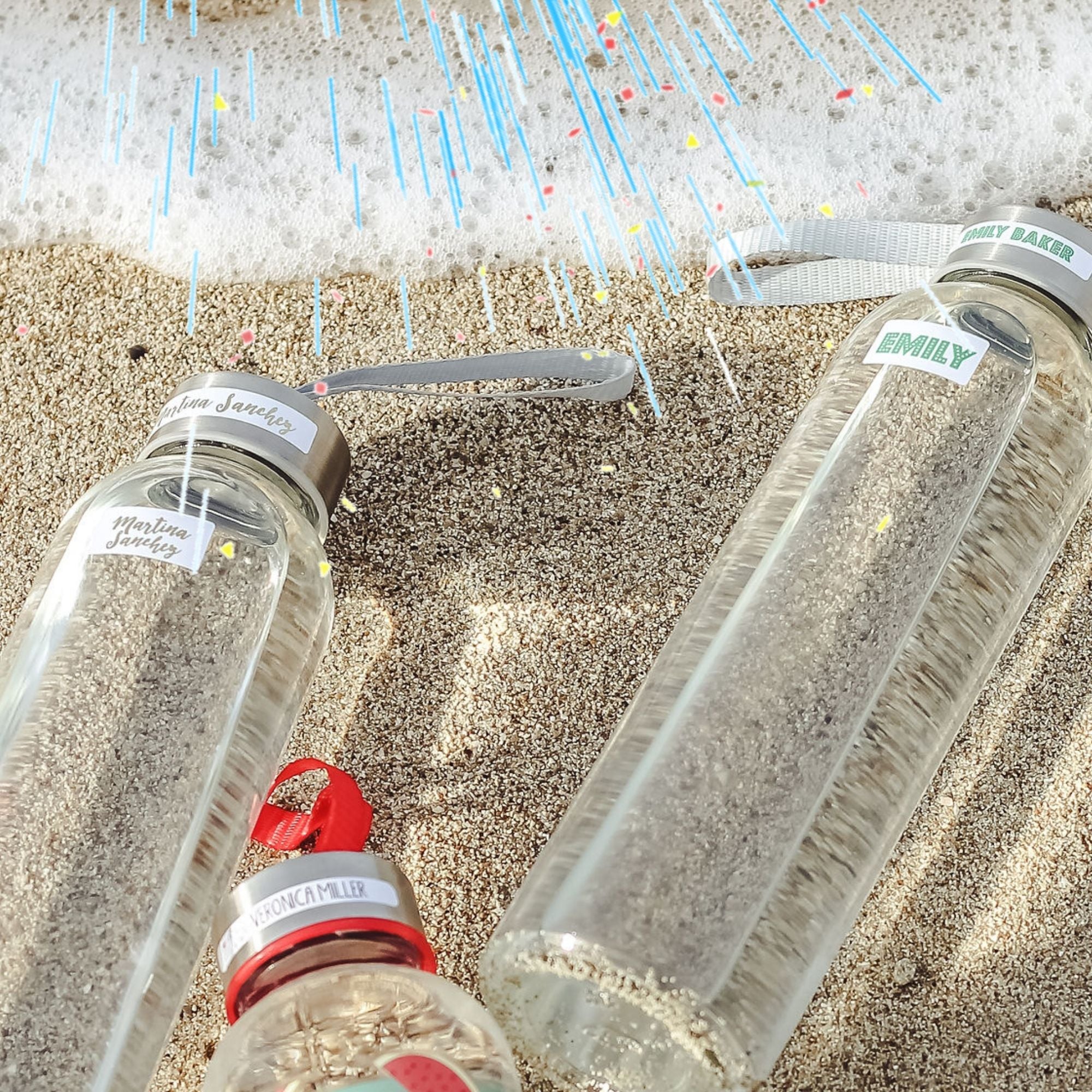 personalisierbare Namensaufkleber mit Golddruck wetterfest - watsonLABEL ID4060