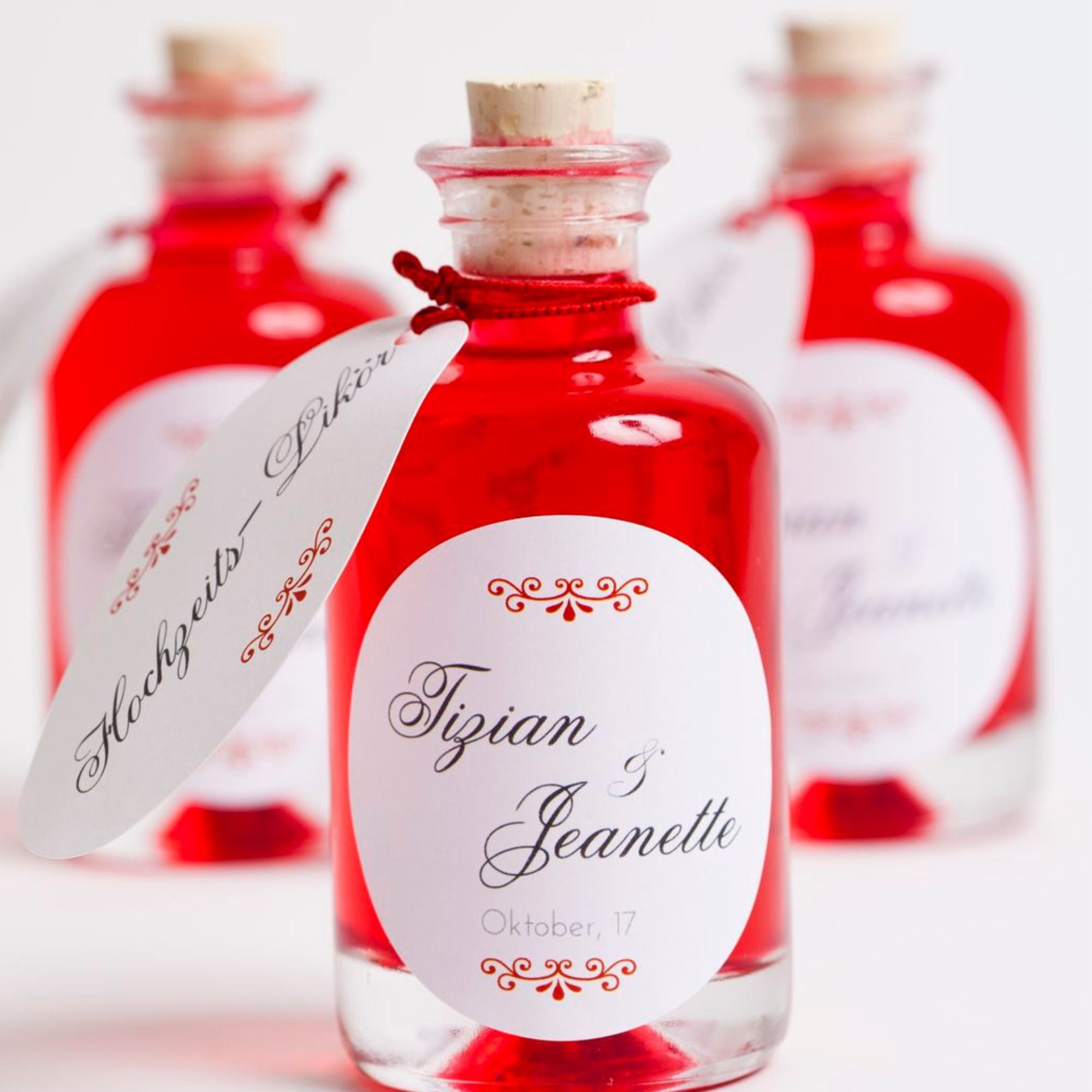 personalisierte Hochzeitsetiketten 50 mm Durchmesser selber drucken - watsonlabel