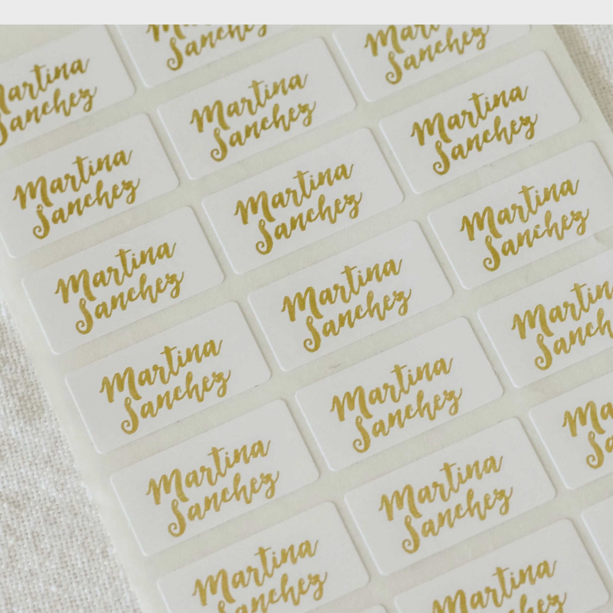Namens Aufkleber spuelmaschinenfest gold - watsonlabel