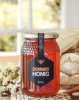 sechseckige weisse_Etiketten_Honigetiketten_sowieKennzeichnung fuer_500_g_honig_Glaeser - watsonlabel