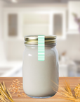 selbstklebende Verschluss-Etiketten mit gestreiftem Muster mint-weiss fuer Glaeser und Flaschen guenstig online kaufen bei watsonlabel ID4229