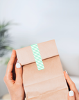 selbstklebende Verschluss-Etiketten mit gestreiftem Muster mint-weiss guenstig online kaufen bei watsonlabel ID4229