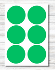wasserfeste Markierungspunkte grün spülmaschinenfest 90 mm Durchmesser von watonlabel