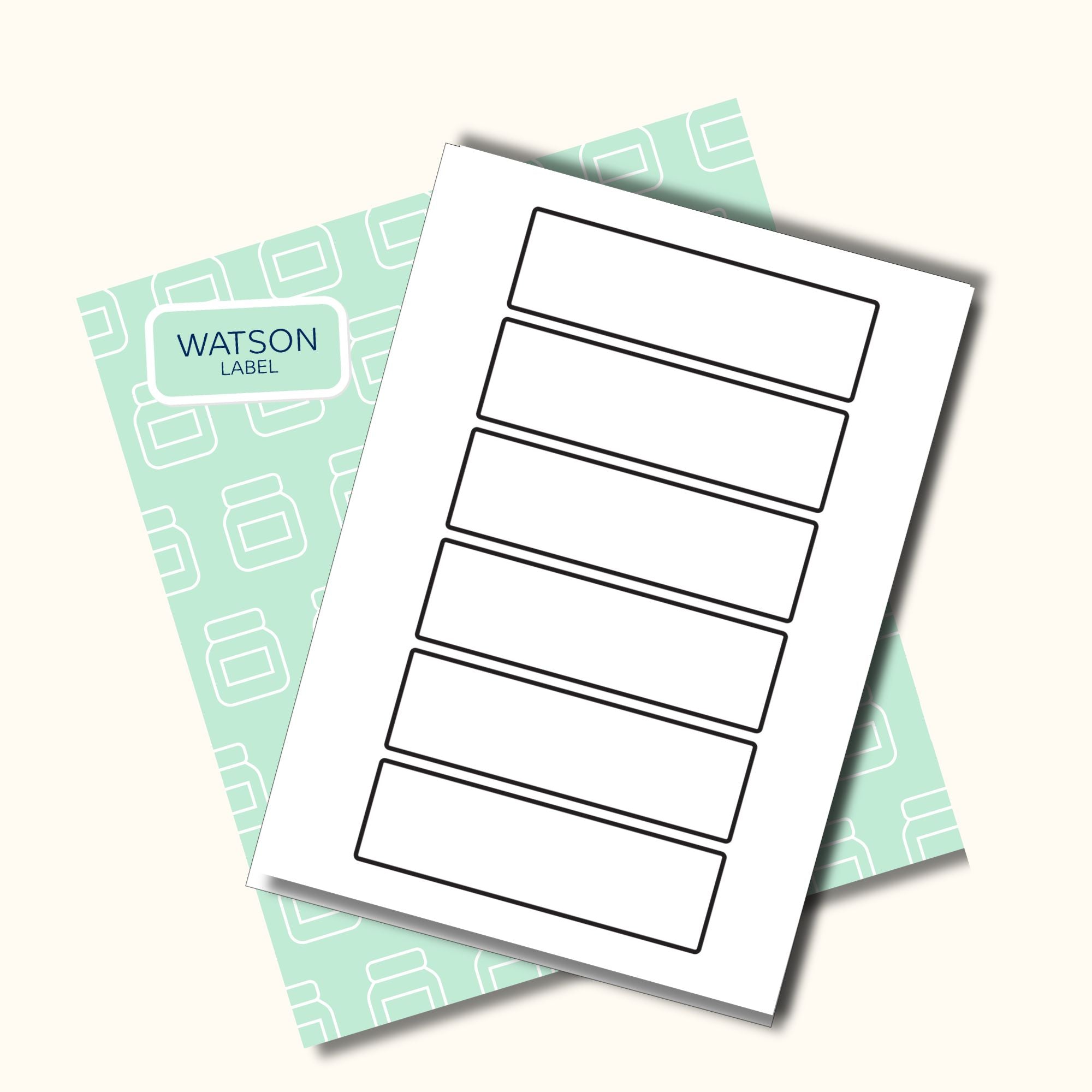 weisse Etiketten 140 x 40 mm zum ausdrucken - watsonLABEL