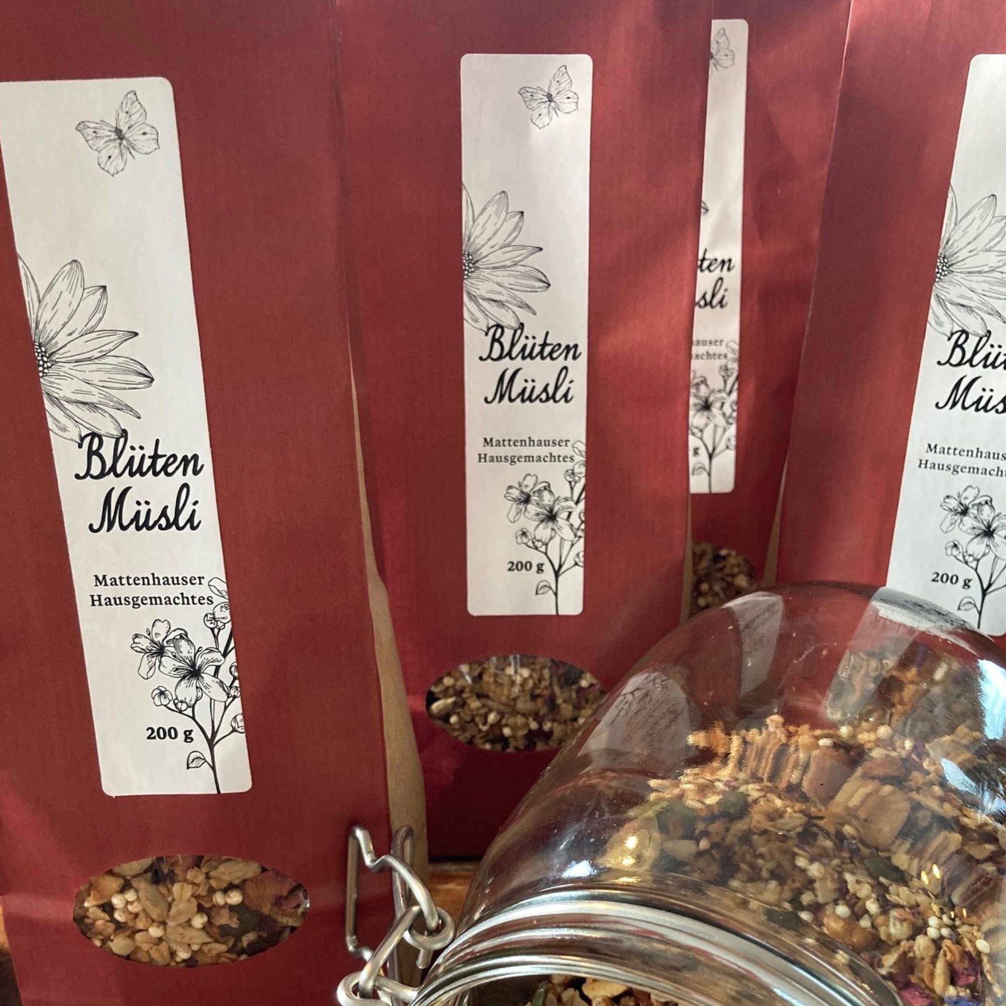 weisse Etiketten 30 x 130 mm fuer Bluetenmuesli Ausdrucken - watsonlabel