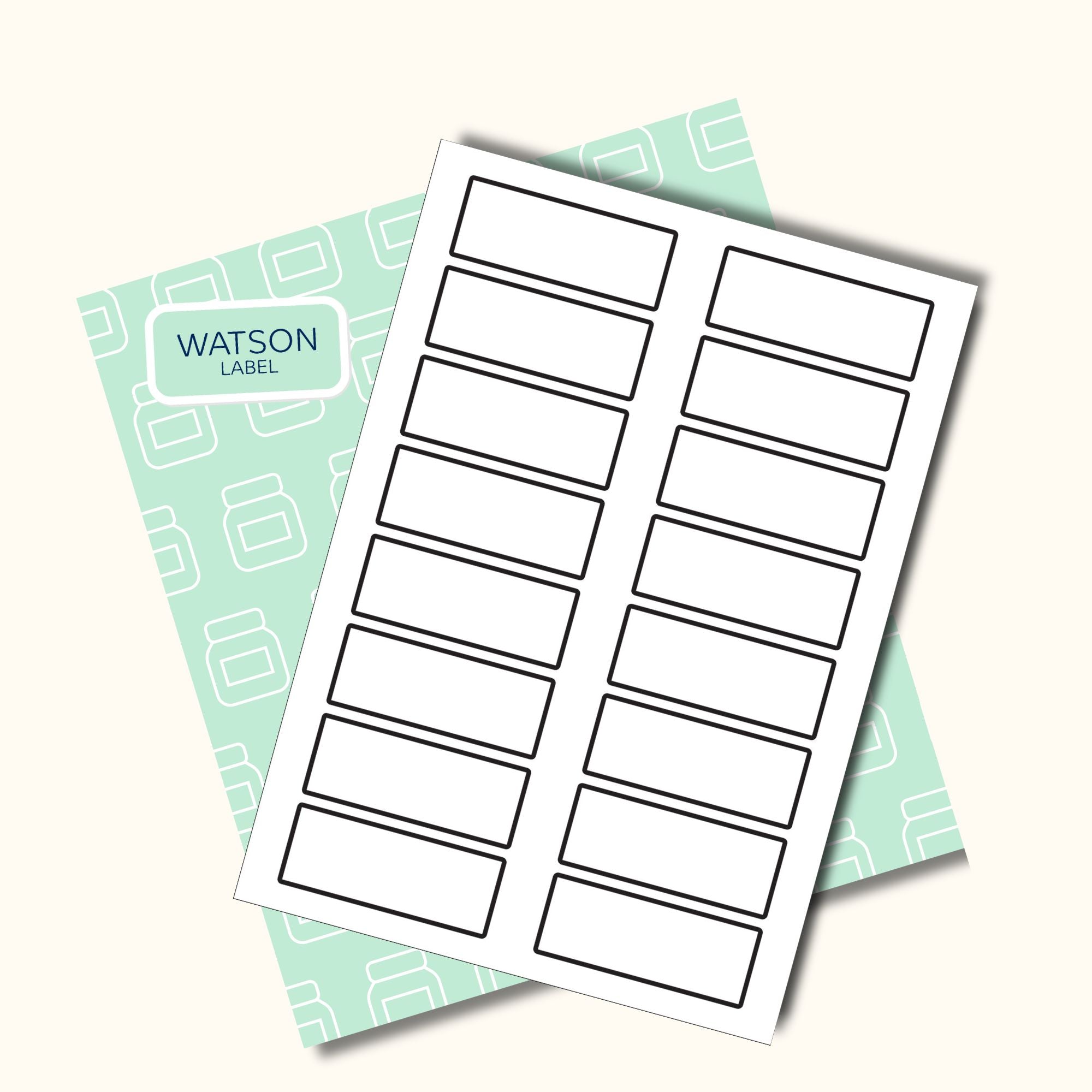 weisse Etiketten 80 x 30 mm zum Ausdrucken - watsonlabel