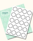 sechseckige Etiketten 39 x 45 mm selber drucken