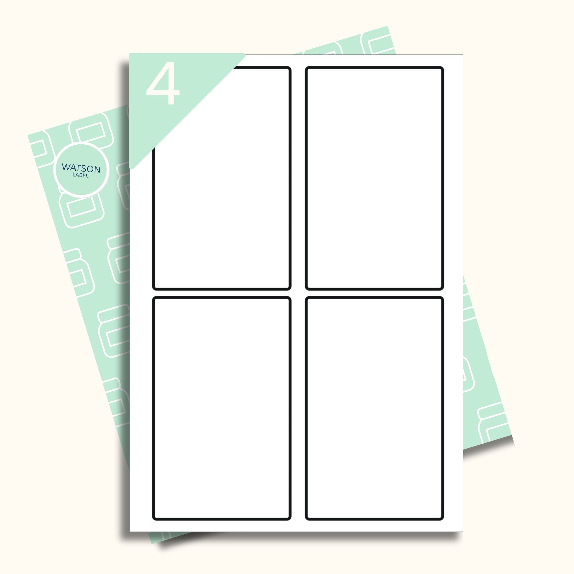 weisse abloesbare Etiketten 85 x 138 mm selber drucken - watsonlabel