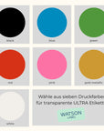 Farbe fuer transparente ULTRA Etiketten von watsonlabel