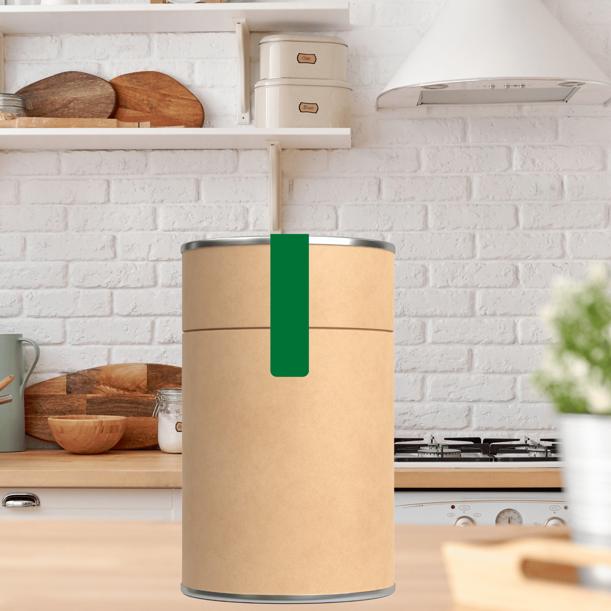 Gewaehrverschluss Etiketten  fuer  Dosen gruen 70 x 12 mm  von watsonlabel