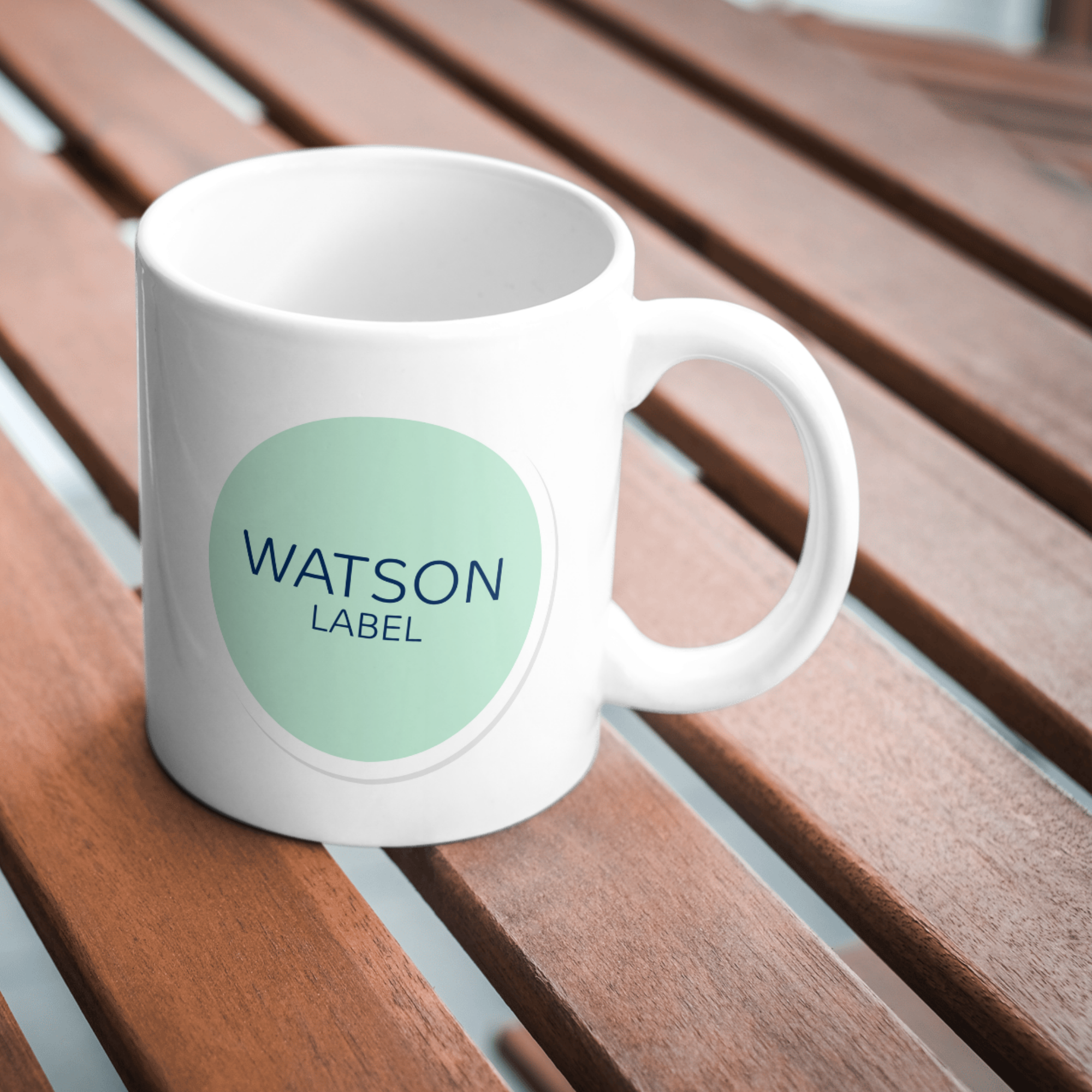 spülmaschinenfeste Logoetiketten 100 mm - robust & vielseitig – watsonLABEL