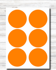Markierungspunkte wasserfest und spülmaschinenfest orange 90 mm Durchmesser von watsonlabel
