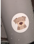Motivaufkleber süßer Hund - Spülmaschinenfest und kratzfest 25 oder 40 mm Durchmesser