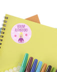 Personalisierte Namensaufkleber mit Prinzessin-Motiv blond - watsonlabel