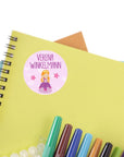 Personalisierte Namensaufkleber mit Prinzessin-Motiv rote Haare - watsonlabel