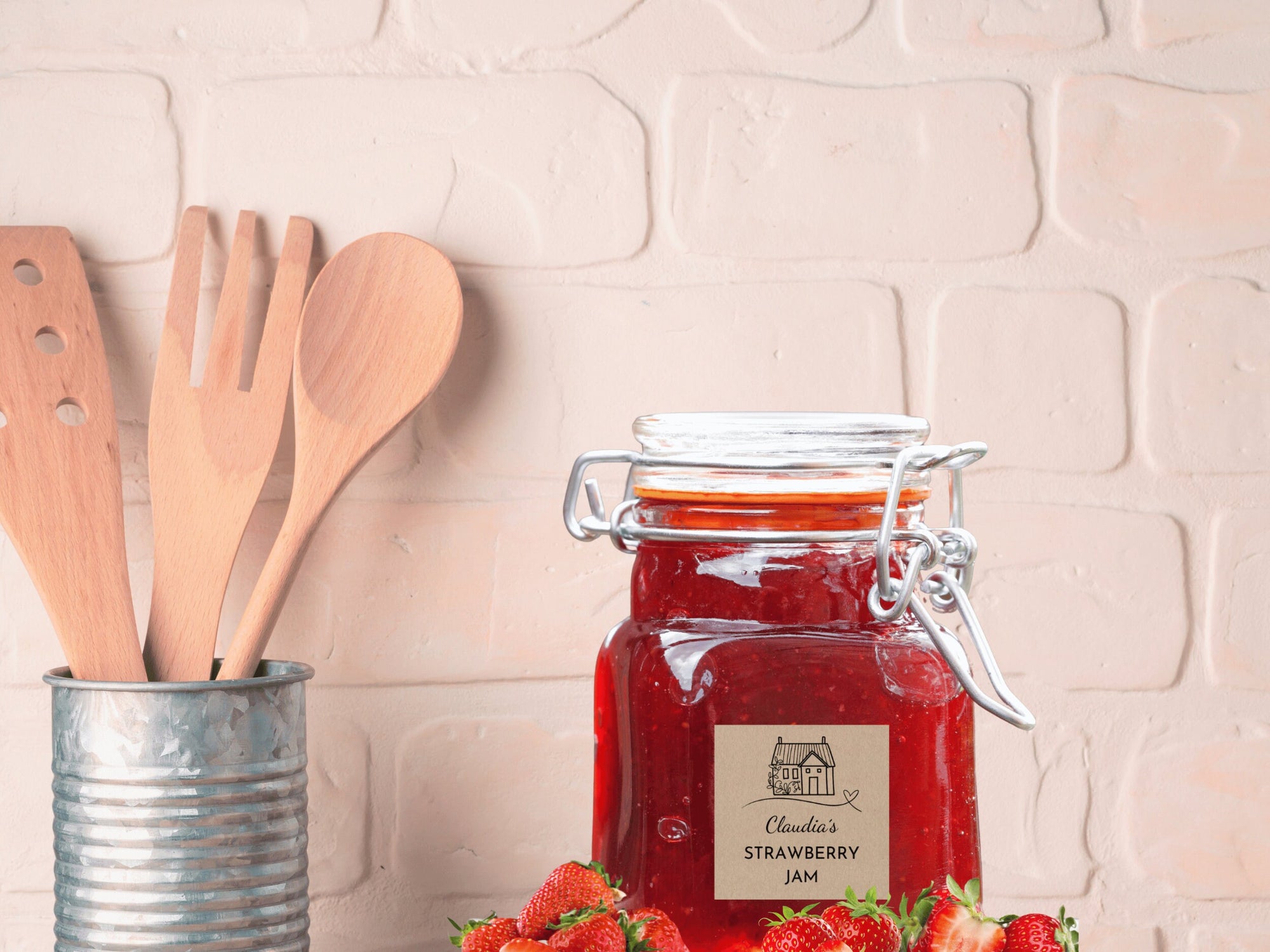 braune Kraft Etiketten für Gläser selbr bedrucken von watsonlabel
