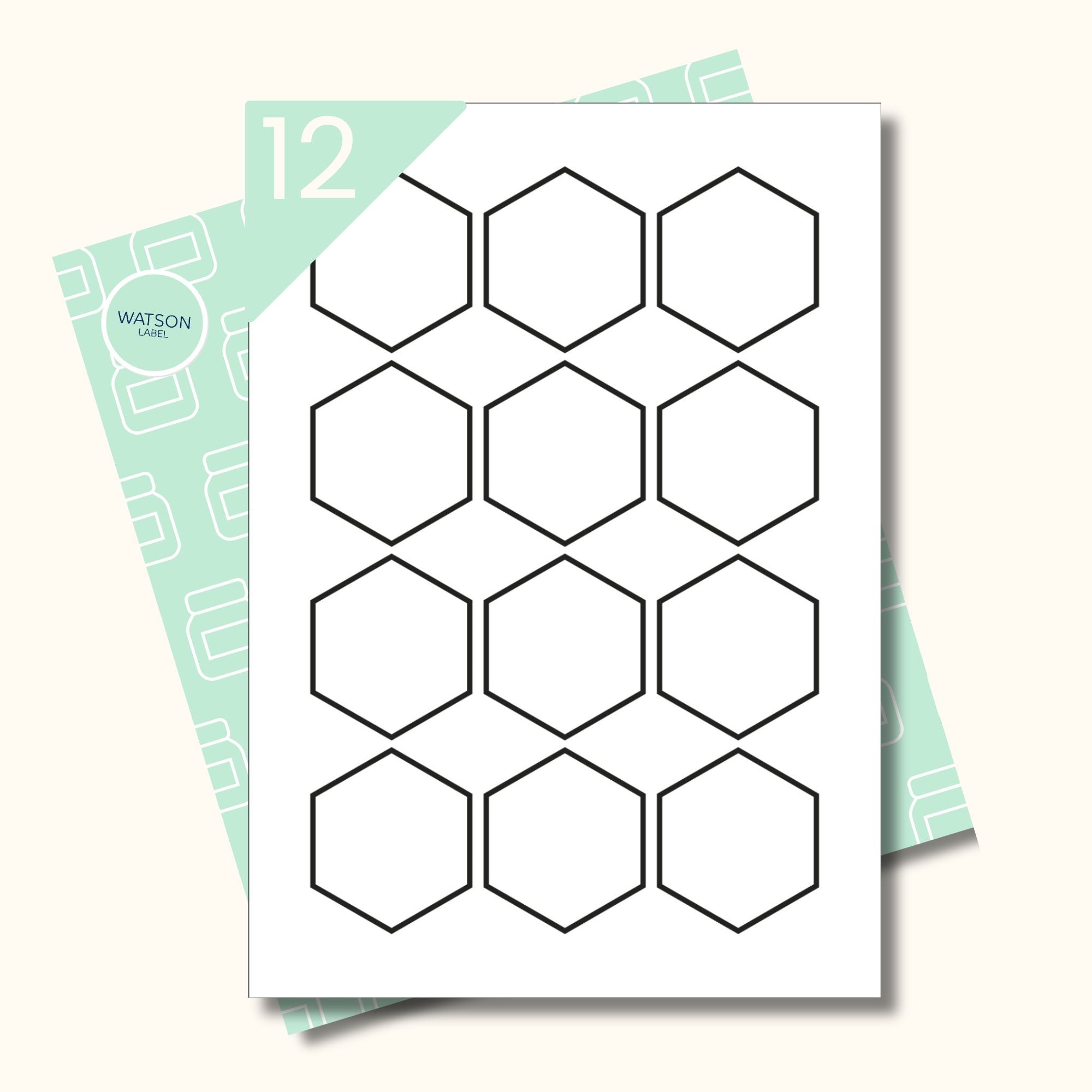 hexagonale weisse_Etiketten_fuer_Honigglaeser_und_Bienenprodukte_sowie_500_g_honig_Glaeser