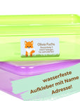 Adressaufkleber mit Fuchs für Kinder Schule wasserfest, Namens Aufkleber, Etiketten personalisiert mit Namen