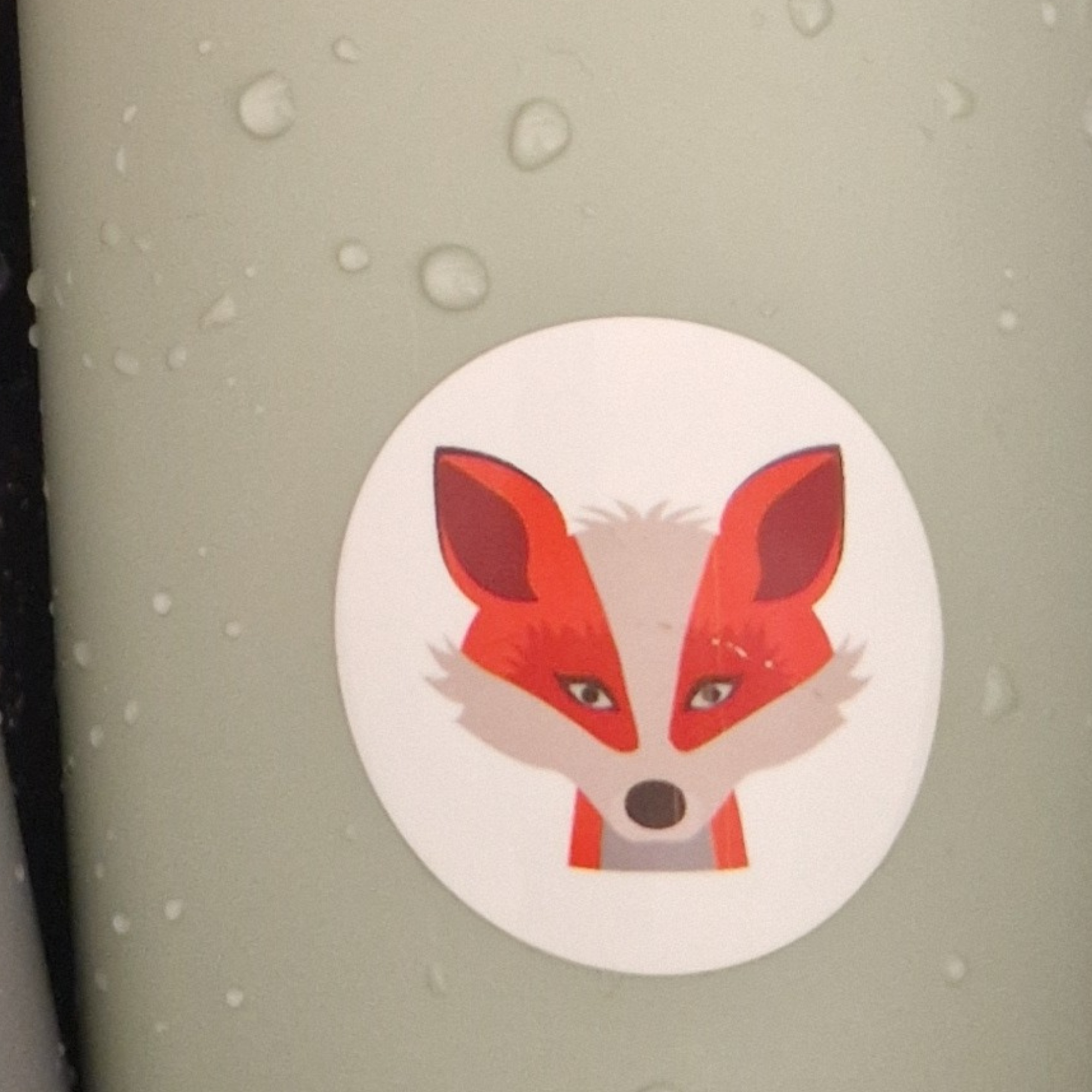 Motivaufkleber großer Fuchs - Spülmaschinenfest und kratzfest 25 oder 40 mm Durchmesser