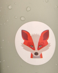 Motivaufkleber großer Fuchs - Spülmaschinenfest und kratzfest 25 oder 40 mm Durchmesser