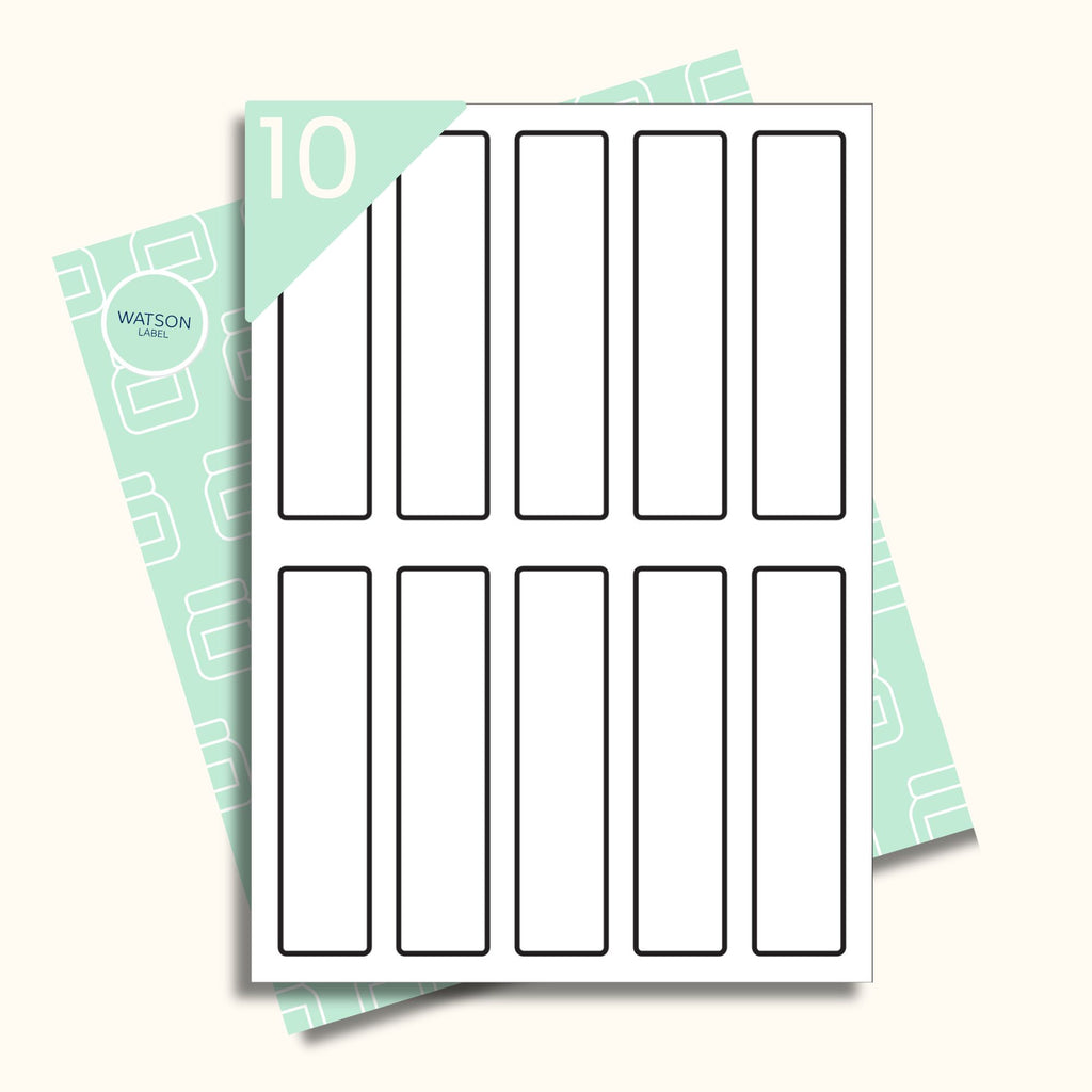 weisse abloesbare Etiketten 30 x 130 mm selber drucken – watsonLABEL