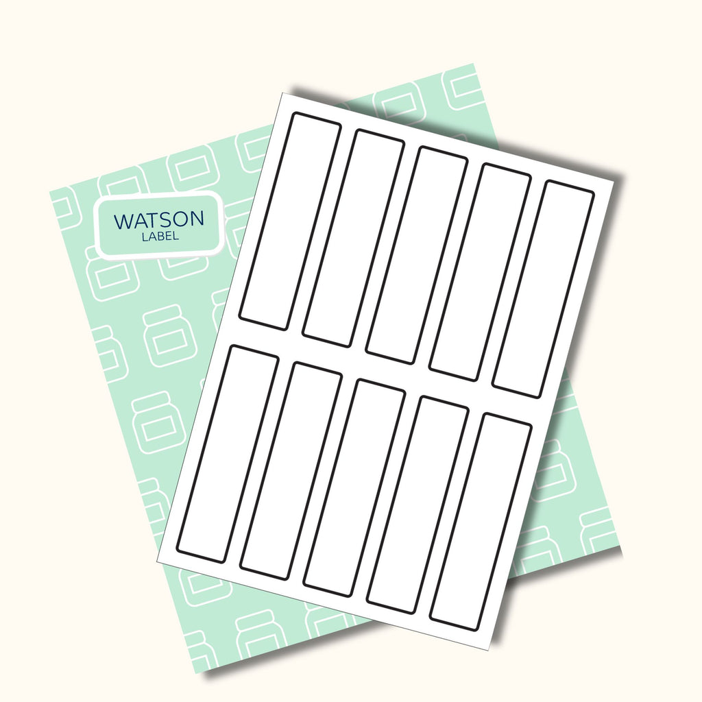 weisse abloesbare Etiketten 30 x 130 mm selber drucken – watsonLABEL