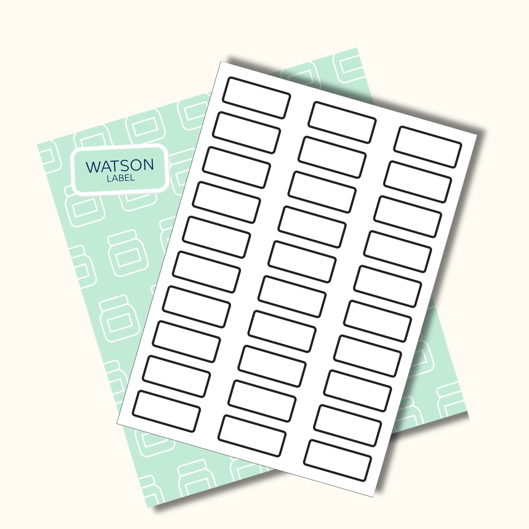 weisse Etiketten 50 x 20 mm zum Ausdrucken - watsonlabel