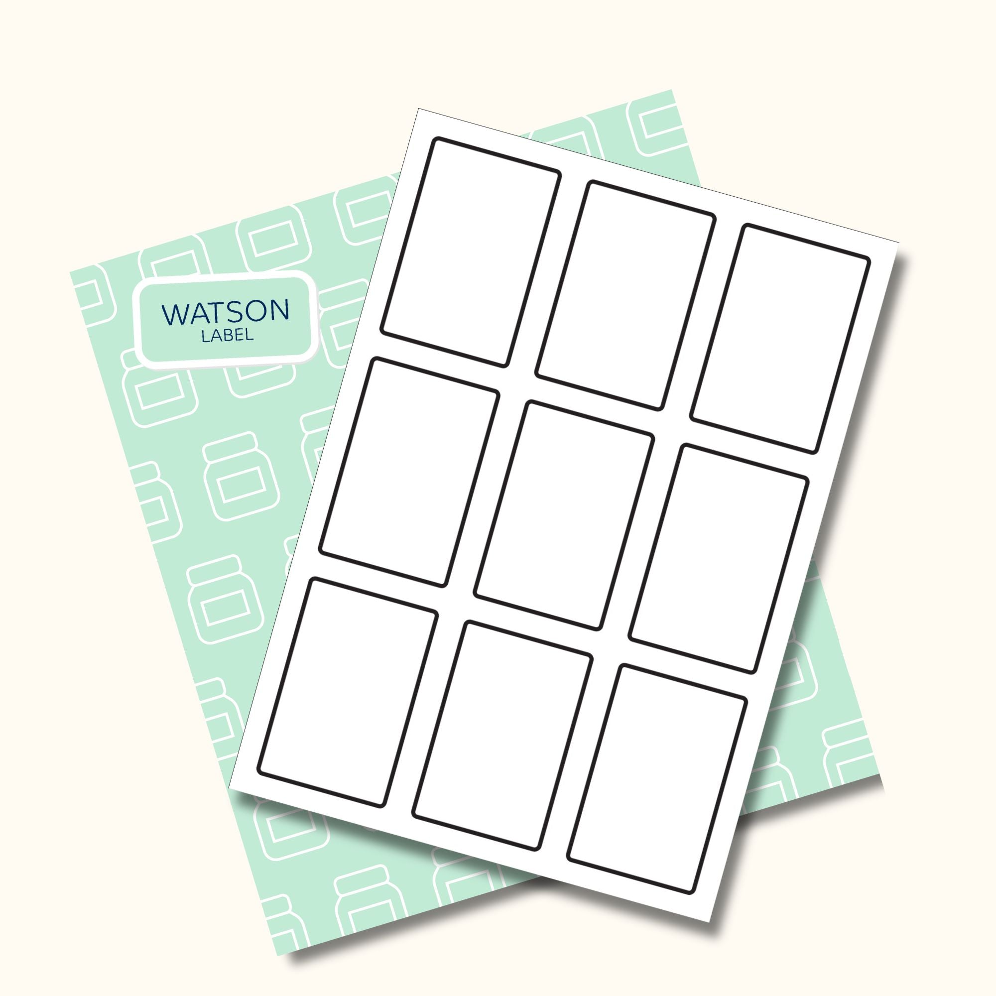 weisse Etiketten 55 x 85 mm zum Ausdrucken - watsonlabel