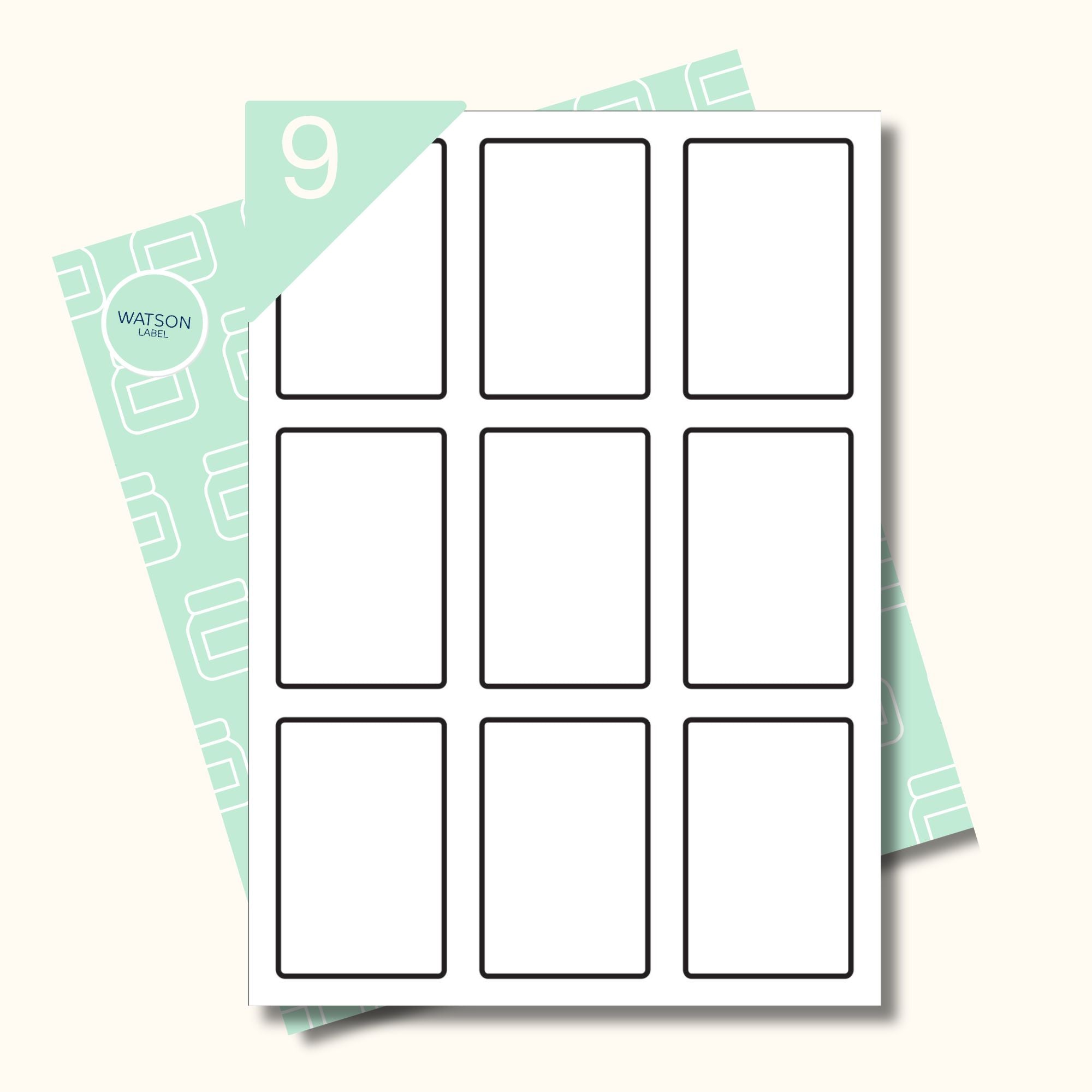 weisse ablösbare Etiketten 55 x 85 mm zum Ausdrucken - watsonlabel